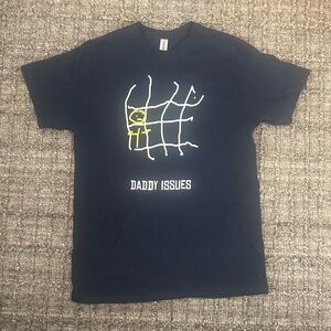 Daddy Issues Navy Blue Short Sleeve Tee Size Medium
